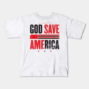 God Save America Black and Red Kids T-Shirt